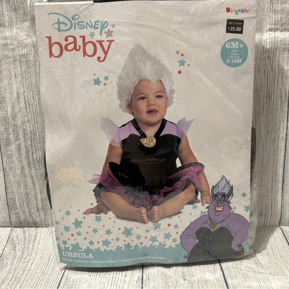 Disney Baby Ursula Halloween Costume Infant 6-12 Months